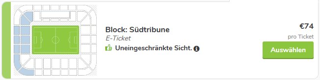 Borussia Mönchengladbach Tickets auf Zweitmarkt