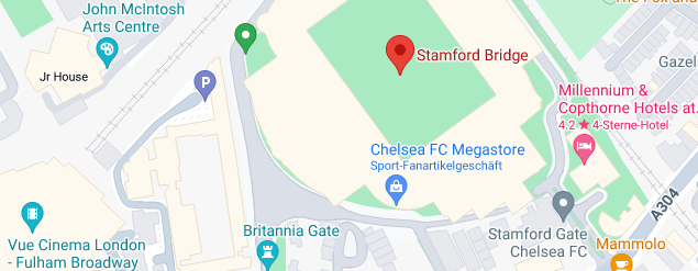 FC Chelsea Stadion Stamford Bridge Lage