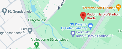 Dynamo Dresden Stadion Rudolf-Harbig-Stadion-Brade Lage