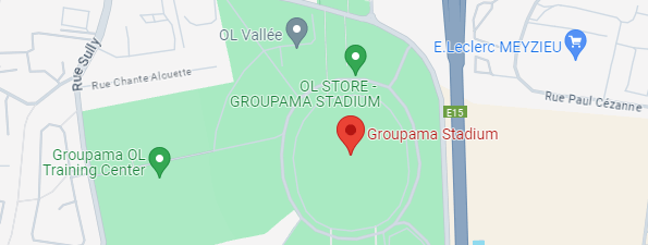 Olympique Lyon Stadion Groupama Stadium Lage